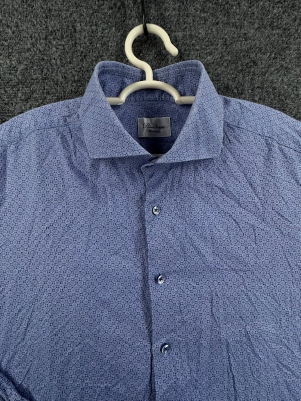 Stenstroms Romania 17 Cotton Fitted Body Blue Mens Elegant Long Sleeve Shirt